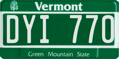 VT license plate DYI770