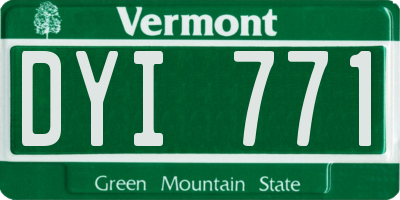 VT license plate DYI771