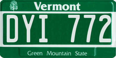 VT license plate DYI772