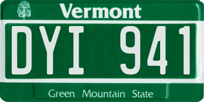 VT license plate DYI941