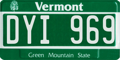 VT license plate DYI969