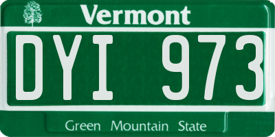 VT license plate DYI973