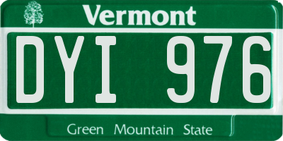 VT license plate DYI976