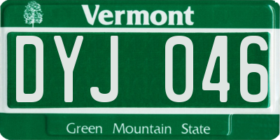 VT license plate DYJ046