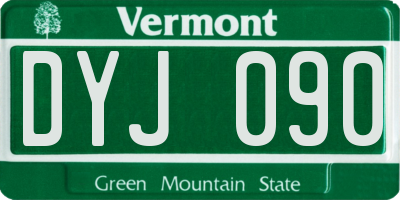VT license plate DYJ090