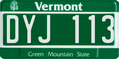 VT license plate DYJ113