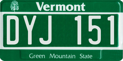 VT license plate DYJ151