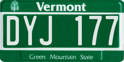 VT license plate DYJ177