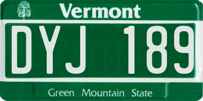 VT license plate DYJ189