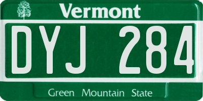 VT license plate DYJ284