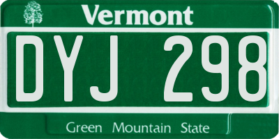 VT license plate DYJ298