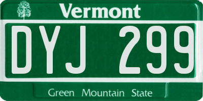 VT license plate DYJ299