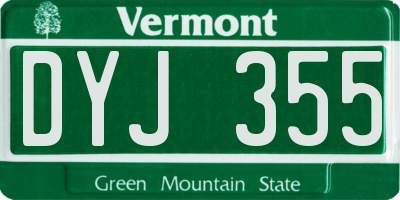 VT license plate DYJ355