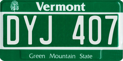 VT license plate DYJ407