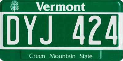 VT license plate DYJ424