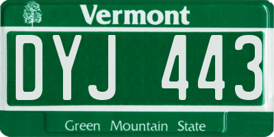 VT license plate DYJ443