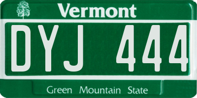 VT license plate DYJ444