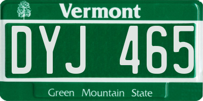 VT license plate DYJ465