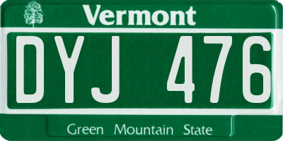 VT license plate DYJ476