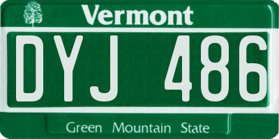 VT license plate DYJ486