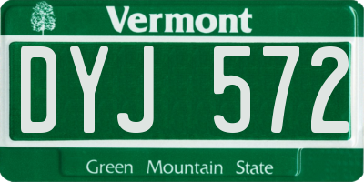 VT license plate DYJ572