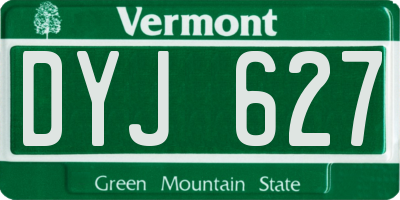 VT license plate DYJ627