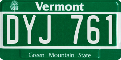 VT license plate DYJ761