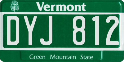 VT license plate DYJ812