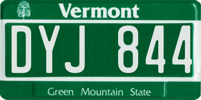VT license plate DYJ844