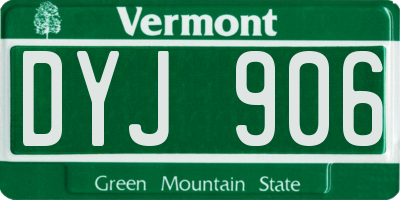 VT license plate DYJ906