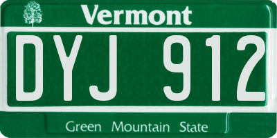 VT license plate DYJ912