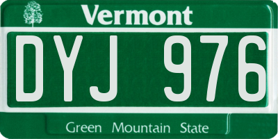 VT license plate DYJ976