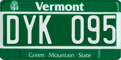 VT license plate DYK095