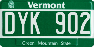 VT license plate DYK902