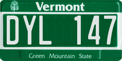 VT license plate DYL147