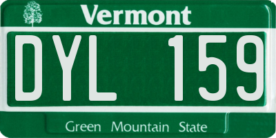 VT license plate DYL159