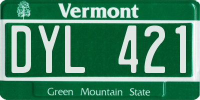 VT license plate DYL421
