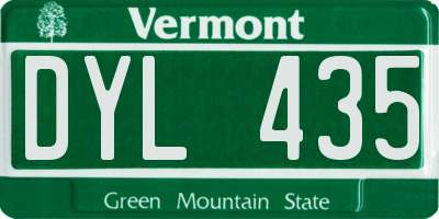 VT license plate DYL435
