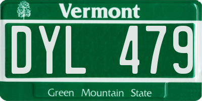 VT license plate DYL479
