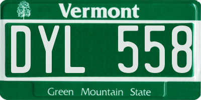 VT license plate DYL558