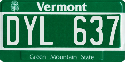 VT license plate DYL637