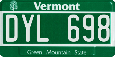VT license plate DYL698
