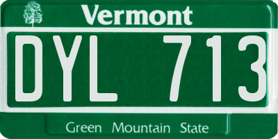 VT license plate DYL713