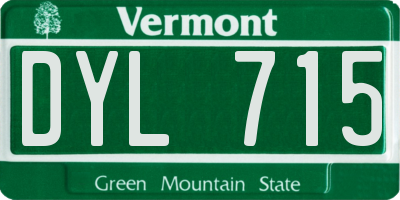 VT license plate DYL715