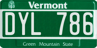 VT license plate DYL786