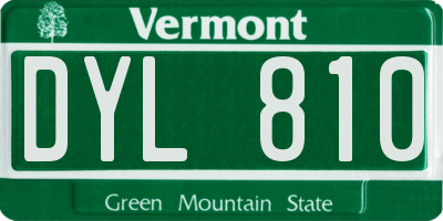VT license plate DYL810
