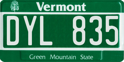 VT license plate DYL835