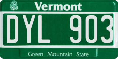 VT license plate DYL903