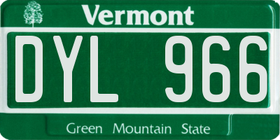 VT license plate DYL966