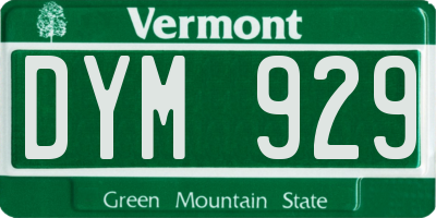 VT license plate DYM929